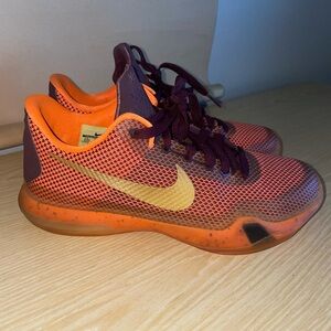 Nike Kids Orange and Maroon Sneakers